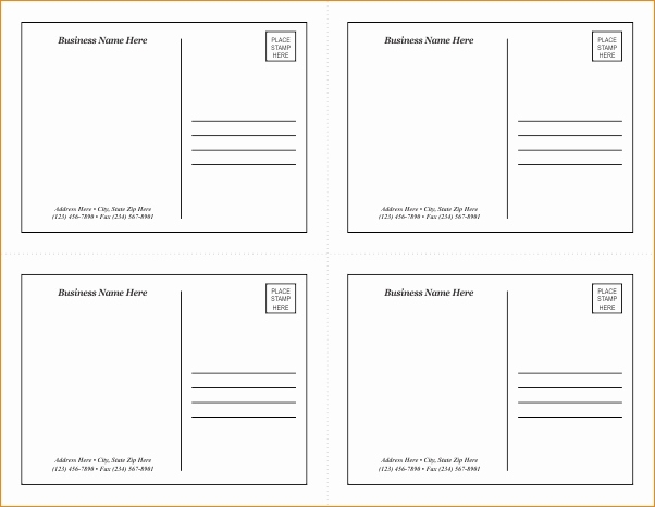 Postcard Templates For Word Avery Template For Postcards 46 Postcard Within Post Cards Template
