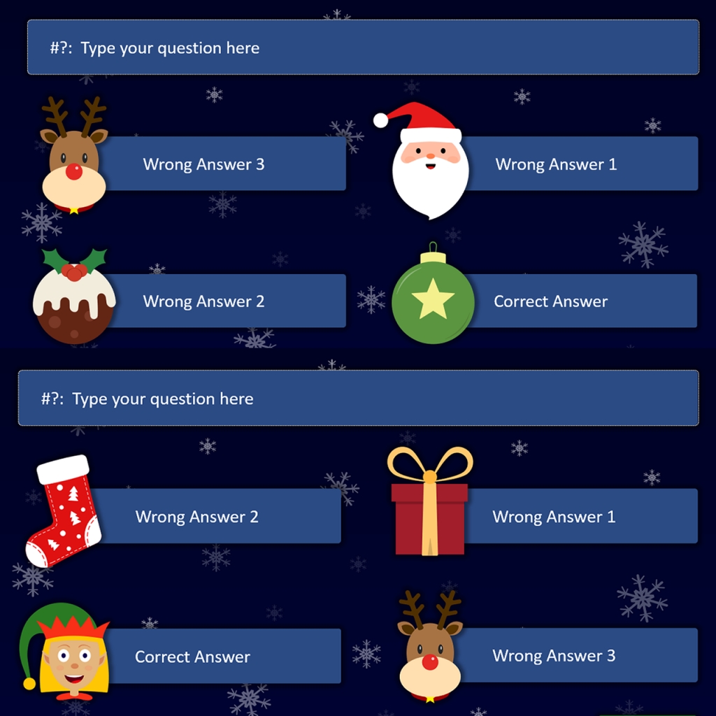 Powerpoint Christmas Multiple Choice Quiz Template – Slide Tutorials With Quiz Show Template Powerpoint