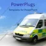 Powerpoint Template: An Ambulance With Clear Sky In The Background (20078) With Regard To Ambulance Powerpoint Template