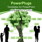Powerpoint Template: Family Tree With Parents Holding Kids On Green And For Powerpoint Genealogy Template
