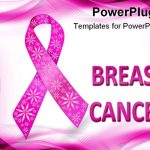 Powerpoint Template: Pink Breast Cancer Awareness Ribbon With Glitter Regarding Free Breast Cancer Powerpoint Templates