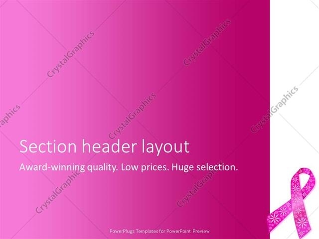 Powerpoint Template: Pink Breast Cancer Ribbon With Sparkly Flowers On Intended For Breast Cancer Powerpoint Template