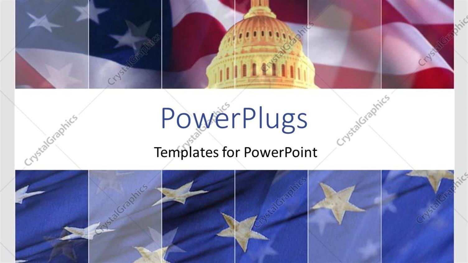 Powerpoint Template: The Representation Of Pentagon With American Flag Within Patriotic Powerpoint Template