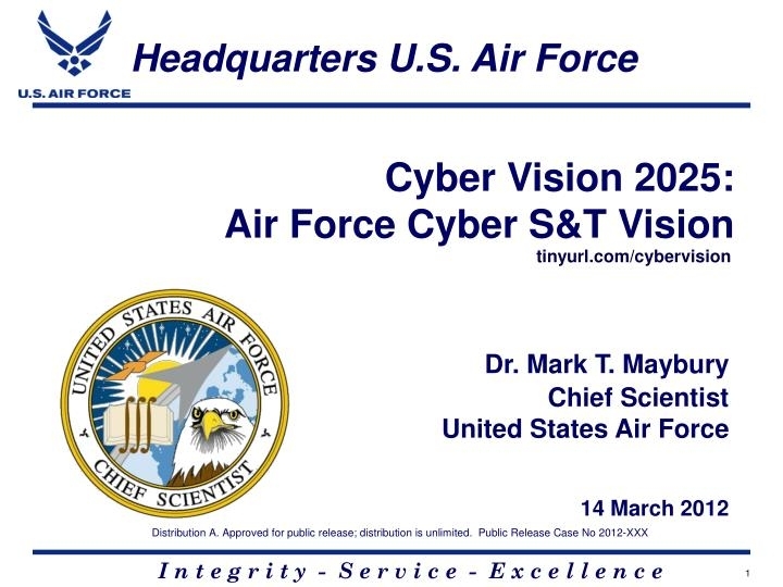 Ppt – Cyber Vision 2025: Air Force Cyber S&T Vision Powerpoint Within Air Force Powerpoint Template