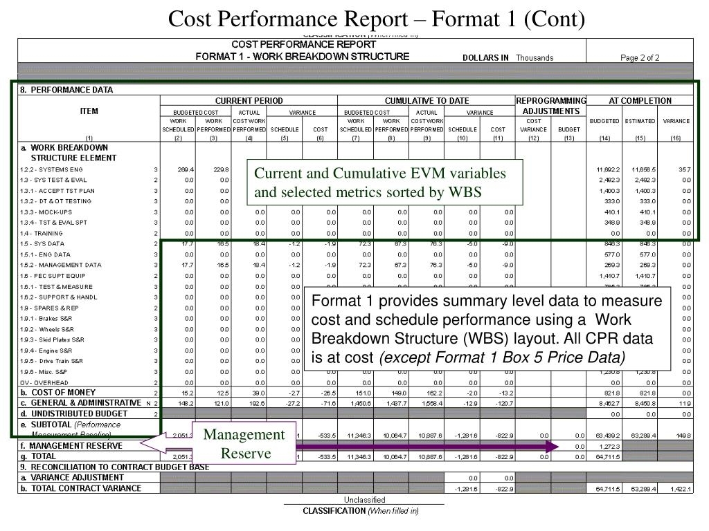 Ppt – Earned Value And Financial Management Reports Powerpoint For Earned Value Report Template