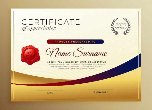 Premium Golden Certificate Of Appreciation Template | Free Vector Intended For Gratitude Certificate Template