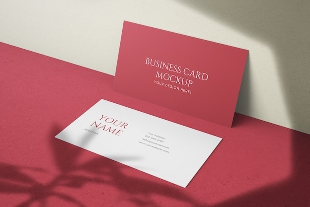Premium Psd | Realistic Beautiful Us Size Business Card Mock Up Template Inside Business Card Size Psd Template