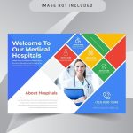 Premium Vector | Horizontal Medical Brochure Vector Template In Medical Office Brochure Templates