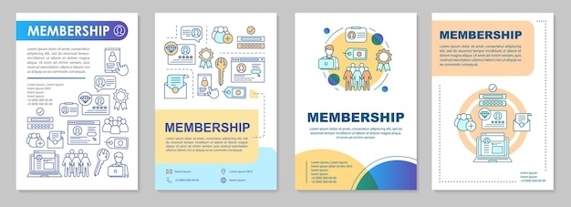 Premium Vector | Membership Brochure Template Layout. Partnership Intended For Membership Brochure Template
