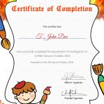 Preschool Diploma Completion Certificate Design Template In Psd, Word Throughout Preschool Graduation Certificate Template Free