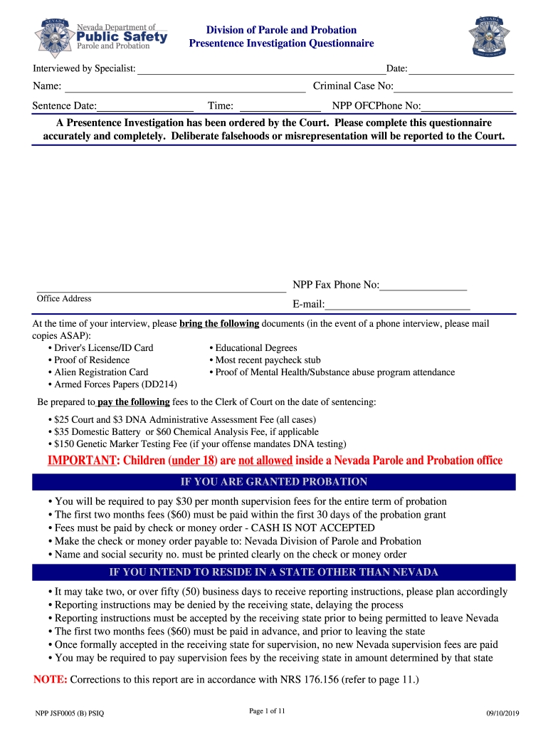 Presentence Investigation: Fill Out & Sign Online | Dochub Throughout Presentence Investigation Report Template