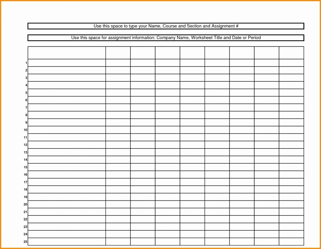 Printable 3 Column Spreadsheet — Db Excel Throughout 3 Column Word Template