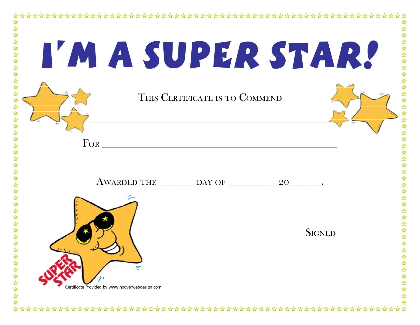 Printable Achievement Certificates Kids | Hard Worker Achievement For Children'S Certificate Template