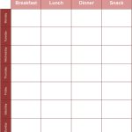 Printable Blank Monthly Meal Planner In Pdf, Word &amp; Excel for Meal Plan Template Word