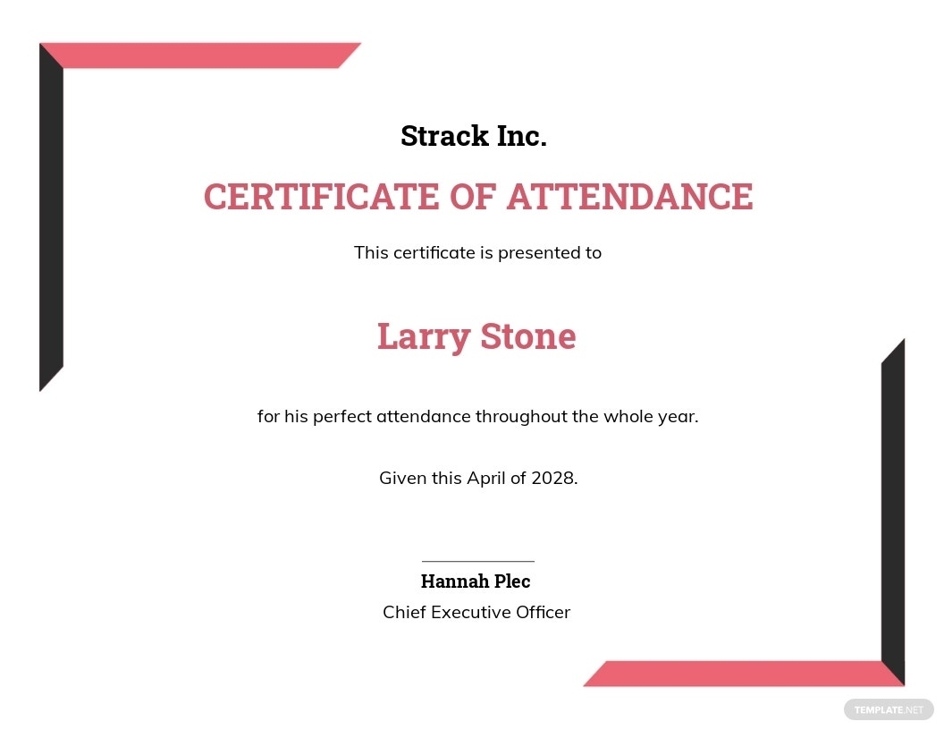 Printable Certificate Of Attendance Template In Google Docs, Word Regarding Certificate Of Attendance Conference Template