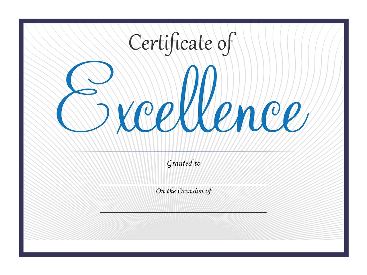 Printable Certificate Of Excellence Template, Excellence Award Pertaining To Certificate Of Excellence Template Free Download