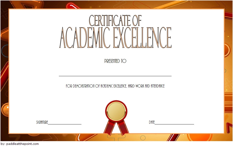 Printable Certificate Of Excellence Template, Excellence Award Throughout Generic Certificate Template