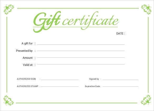 Printable Fillable Gift Certificate Template Free ~ News Word Regarding Company Gift Certificate Template