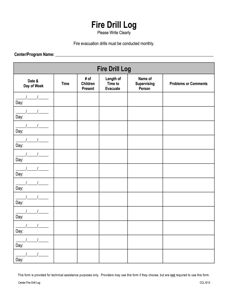 Printable Fire Drill Form Template – Printable Word Searches Regarding Fire Evacuation Drill Report Template