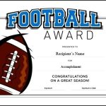 Printable Football Award Certificate Template Free – Sample Templates Within Football Certificate Template
