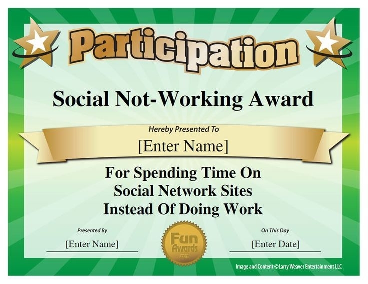 Printable Free Funny Award Certificate Templates For Word With Free Printable Funny Certificate Templates