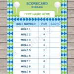 Printable Golf Scorecard Templates | Mini Golf Theme Birthday Party with Golf Score Cards Template
