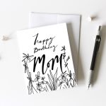 Printable Happy Birthday Mom Card Print At Home Card For | Etsy Inside Mom Birthday Card Template