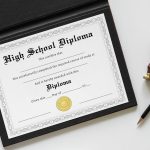 Printable High School Diploma Template Graduation Gift | Etsy Inside College Graduation Certificate Template