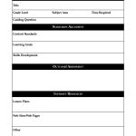 Printable Lesson Plan Template, Free To Download Regarding Blank Unit Lesson Plan Template