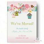 Printable Moving Announcement Moving Cards Weve Moved With Regard To Free Moving House Cards Templates