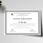 Printable Participation Certificate Design Template In Psd, Word intended for Certificate Of Participation Template Ppt