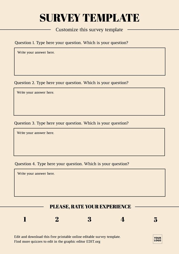 Printable Survey Editable Templates Throughout Poll Template For Word