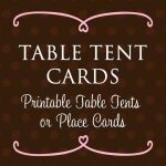 Printable Table Tents Or Place Cards Pertaining To Amscan Templates Place Cards