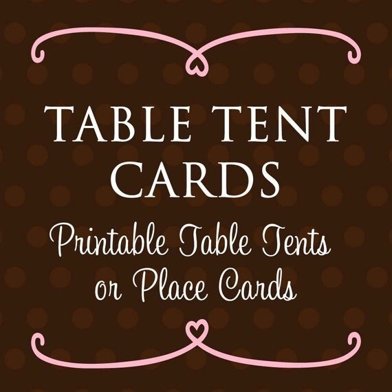 Printable Table Tents Or Place Cards Pertaining To Amscan Templates Place Cards