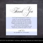 Printable Thank You Letter Template, Wedding Table Thank You (362875 Pertaining To Template For Wedding Thank You Cards