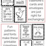 Printable Valentine Cards To Color – The Kitchen Table Classroom Regarding Valentine Card Template For Kids