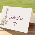 Printable Wedding Place Cards Template Printable Name Card with regard to Table Name Card Template