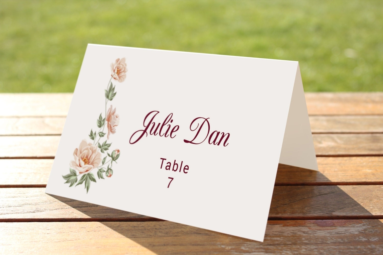 Printable Wedding Place Cards Template Printable Name Card With Regard To Table Name Card Template