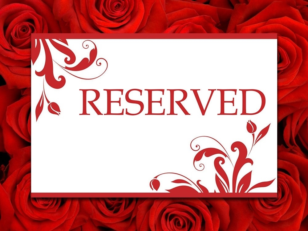 Printable Wedding Reserved Card Template Reserved Seating throughout Reserved Cards For Tables Templates