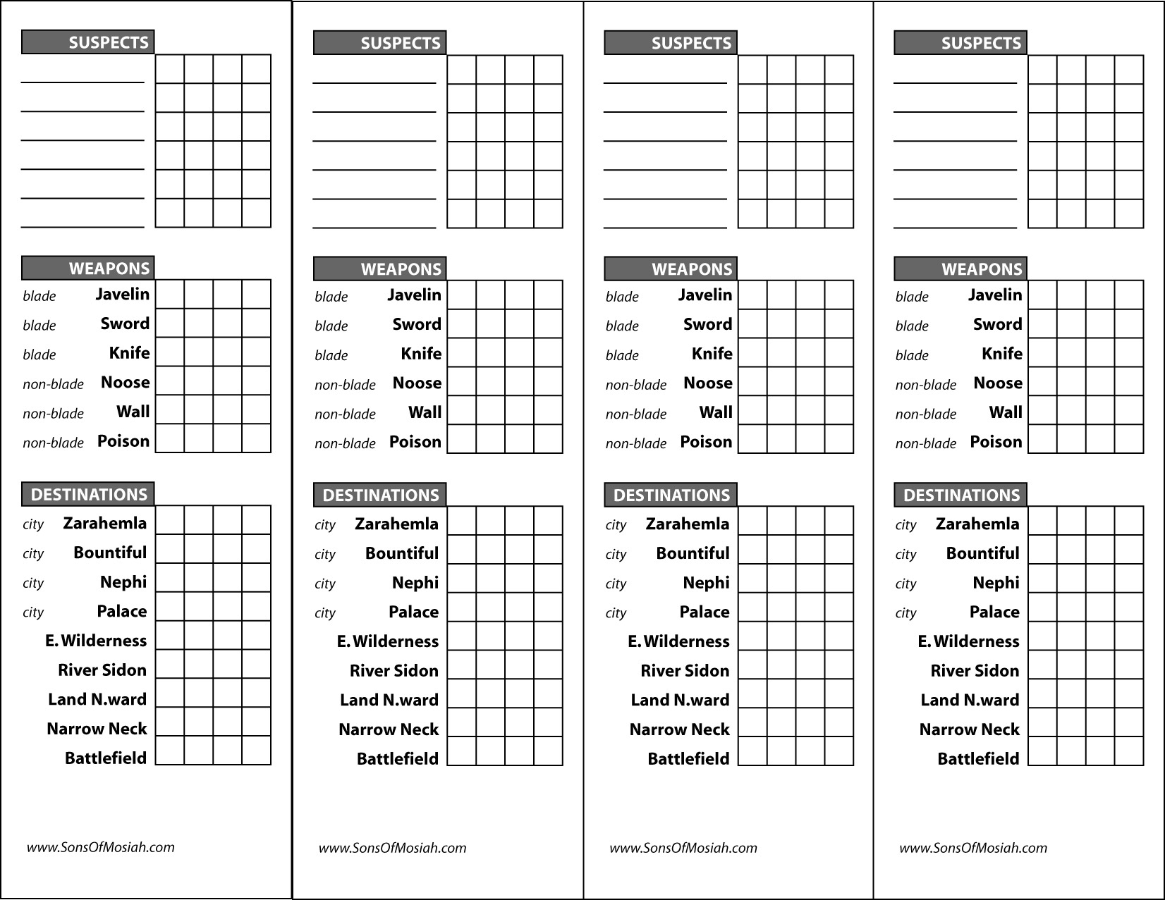 Printables Unlimited | Lafuentesierravista | Page 10 For Clue Card Template