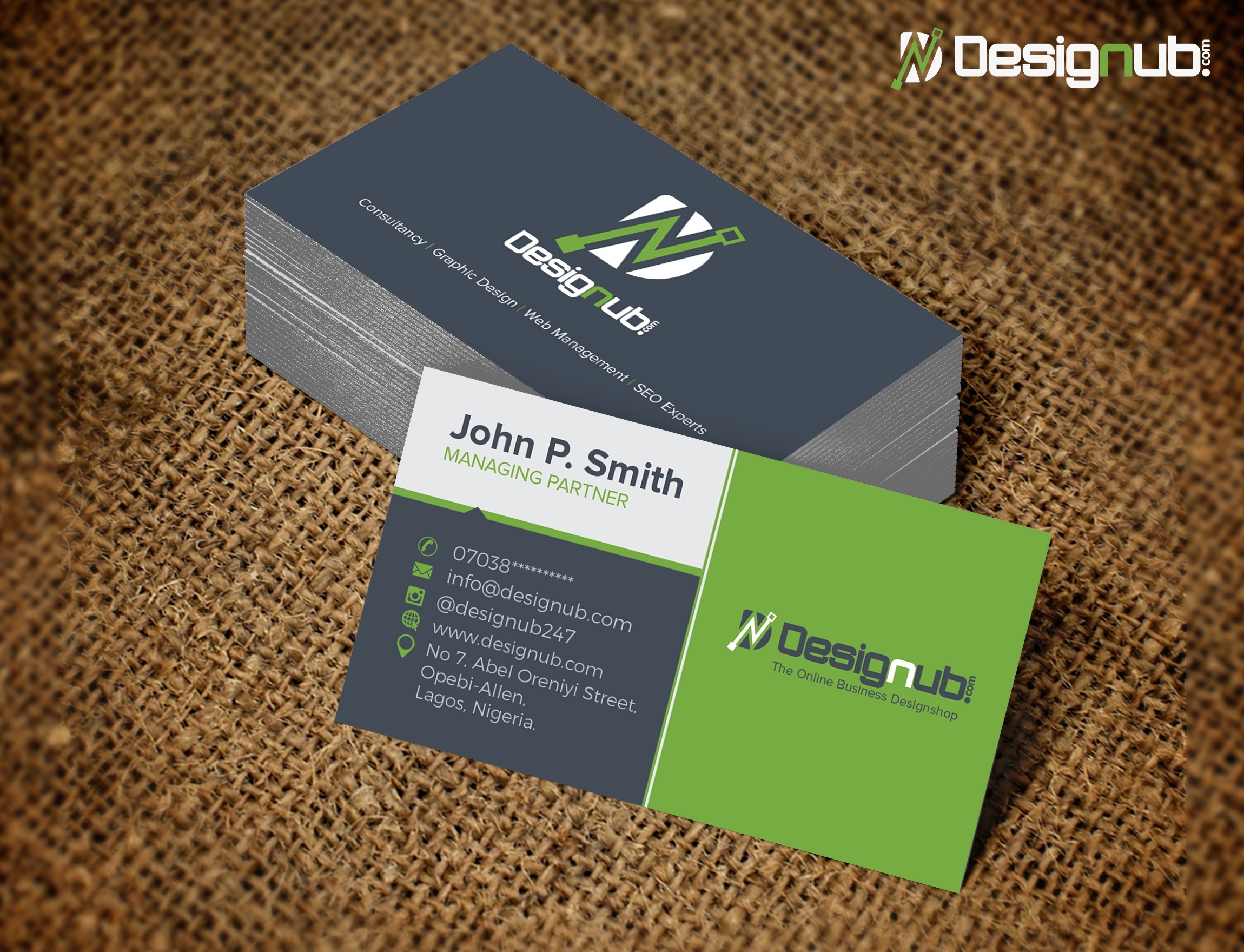 Professional Business Card Design Template | Designub throughout Generic Business Card Template