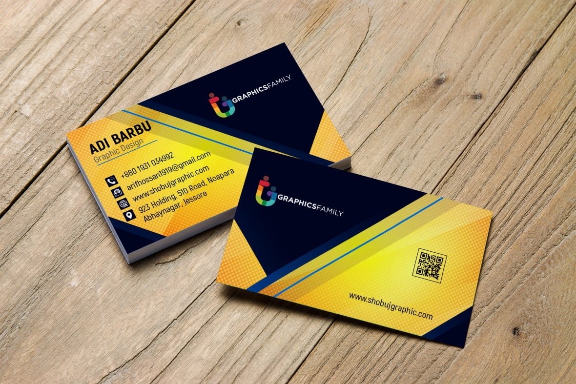 Professional & Modern Business Card Design Template Free Download With Buisness Card Template
