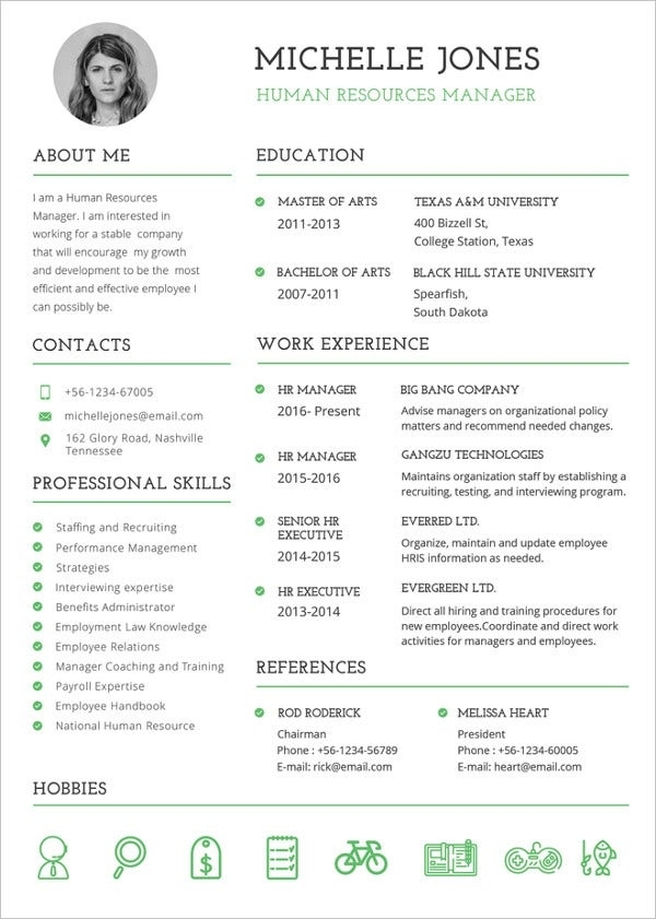 Professional Resume Template - 70+ Free Samples, Examples, Format With Free Downloadable Resume Templates For Word