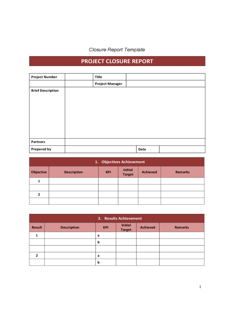 Project Closure Template – 2 Free Templates In Pdf, Word, Excel Download Pertaining To Closure Report Template