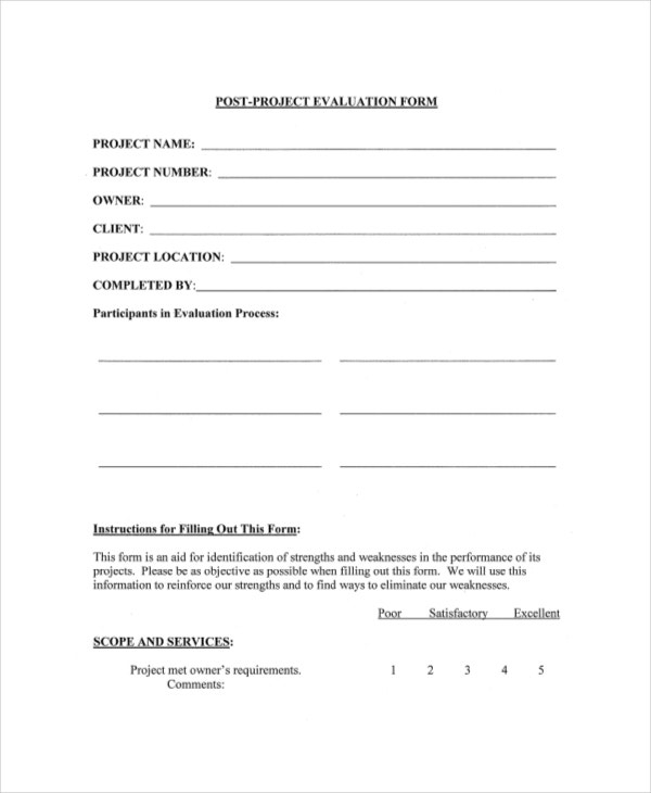 Project Evaluation Template - 7+ Free Word,Pdf Documents Download throughout Post Project Report Template