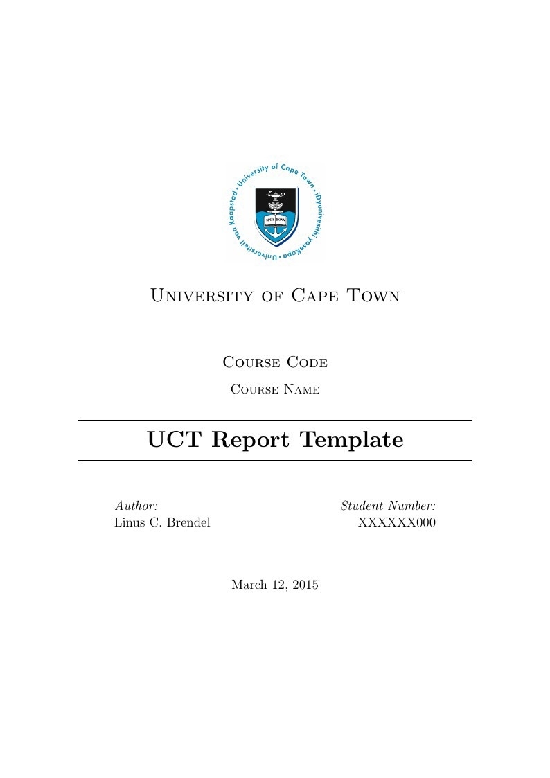 Project Report Template Latex In Project Report Template Latex