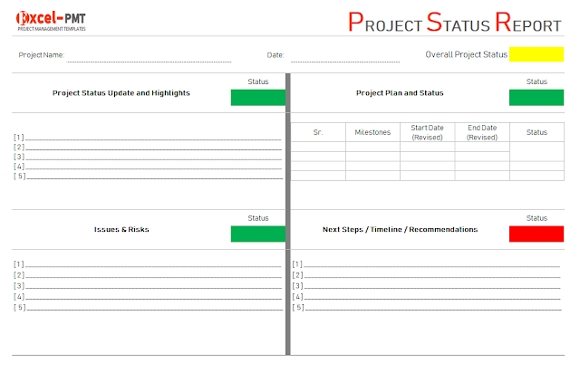 Project Status Report |Examples | Template | Free Excel Dashboard Intended For Project Status Report Template In Excel