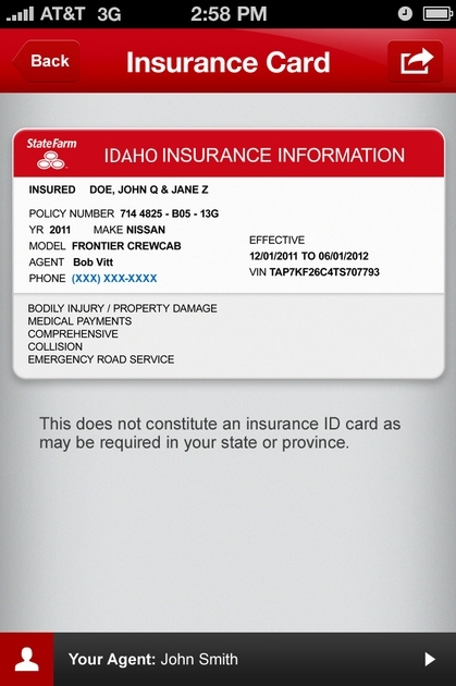 Providing Electronic Proof Of Insurance Is Not Consenting To Search Regarding Proof Of Insurance Card Template