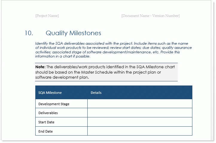 Quality Assurance Plan Templates (Ms Word + Excel) – Templates, Forms Pertaining To Software Quality Assurance Report Template