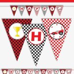 Race Car Birthday Banner - Printable Racing Banner For A Go Kart intended for Cars Birthday Banner Template
